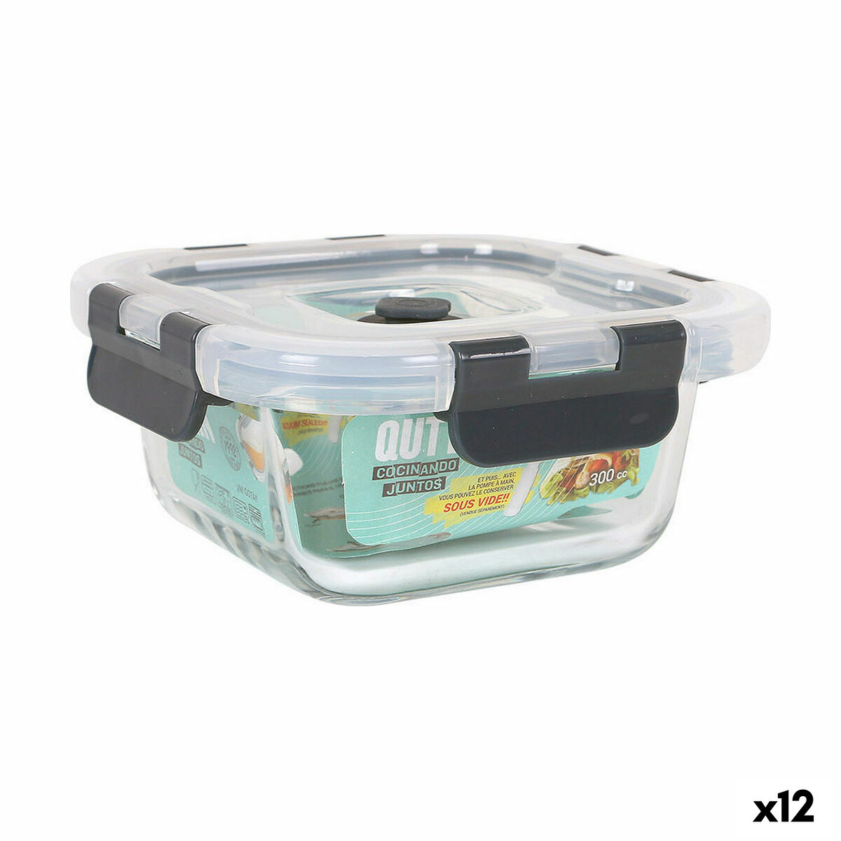 Lunchlåda Quttin   300 ml 12,5 x 12 x 5,8 cm (12 antal) - 3
