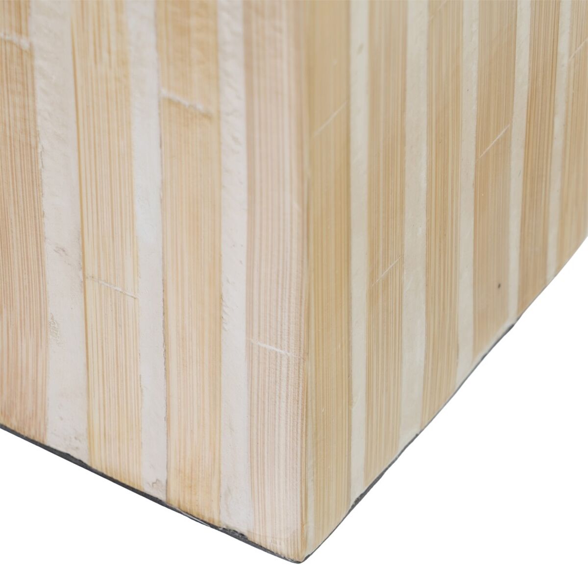 Ljusstakar Beige Bambu Trä MDF 10,5 x 10,5 x 21 cm - 4