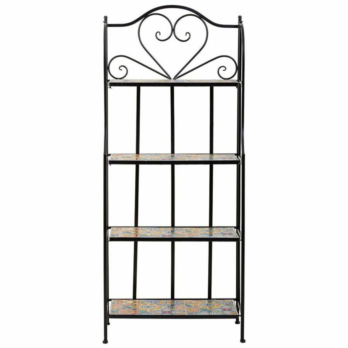 Bokhylla Alexandra House Living Svart Järn Kakel 27 x 133 x 57 cm - 3