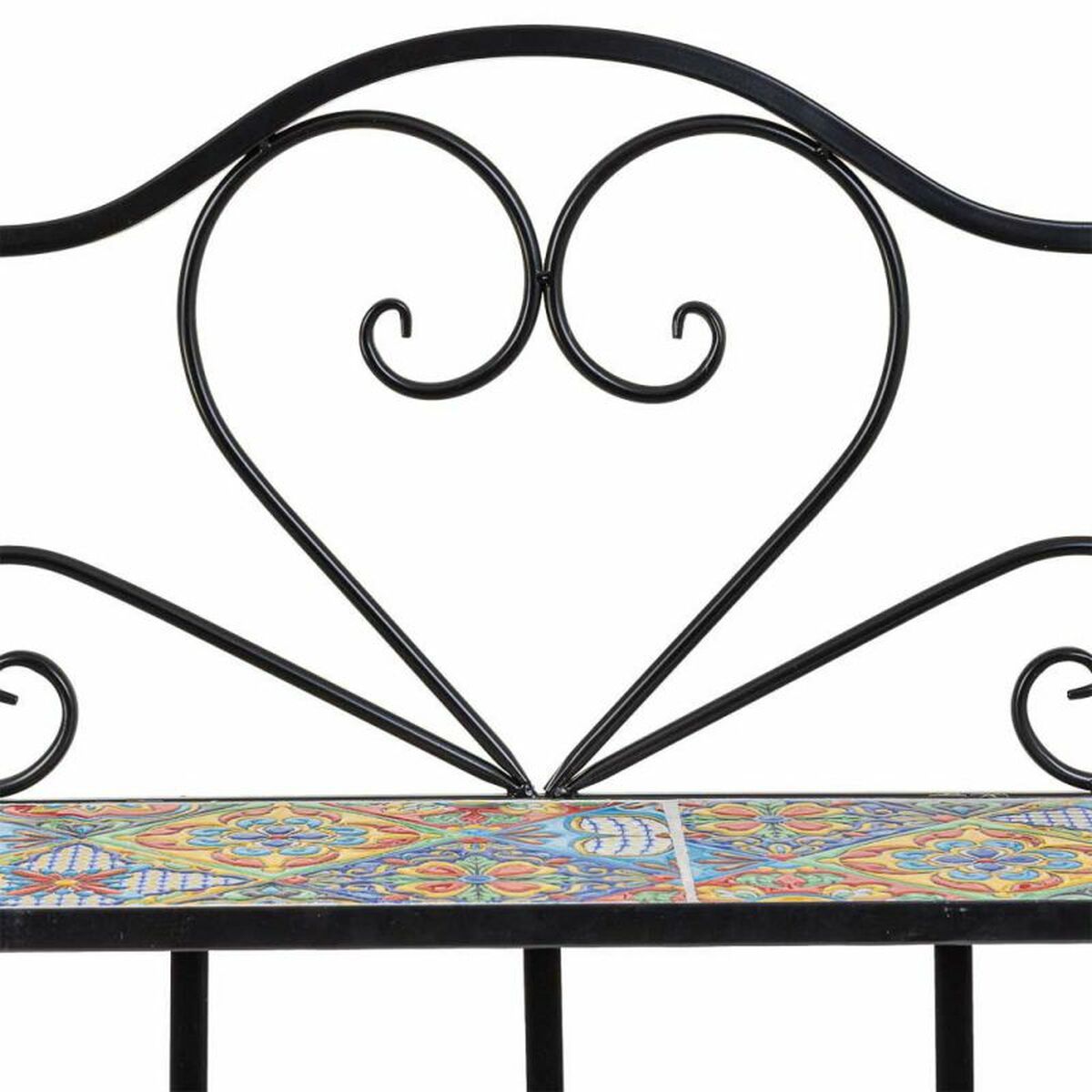 Bokhylla Alexandra House Living Svart Järn Kakel 27 x 133 x 57 cm - 8
