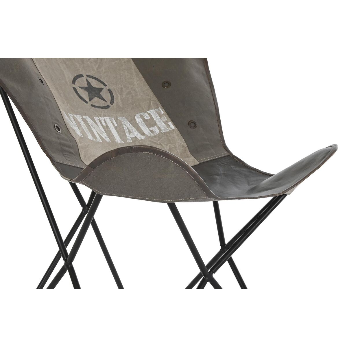 Matsalsstol DKD Home Decor Brun Svart Grå 76 x 76 x 96 cm - 10