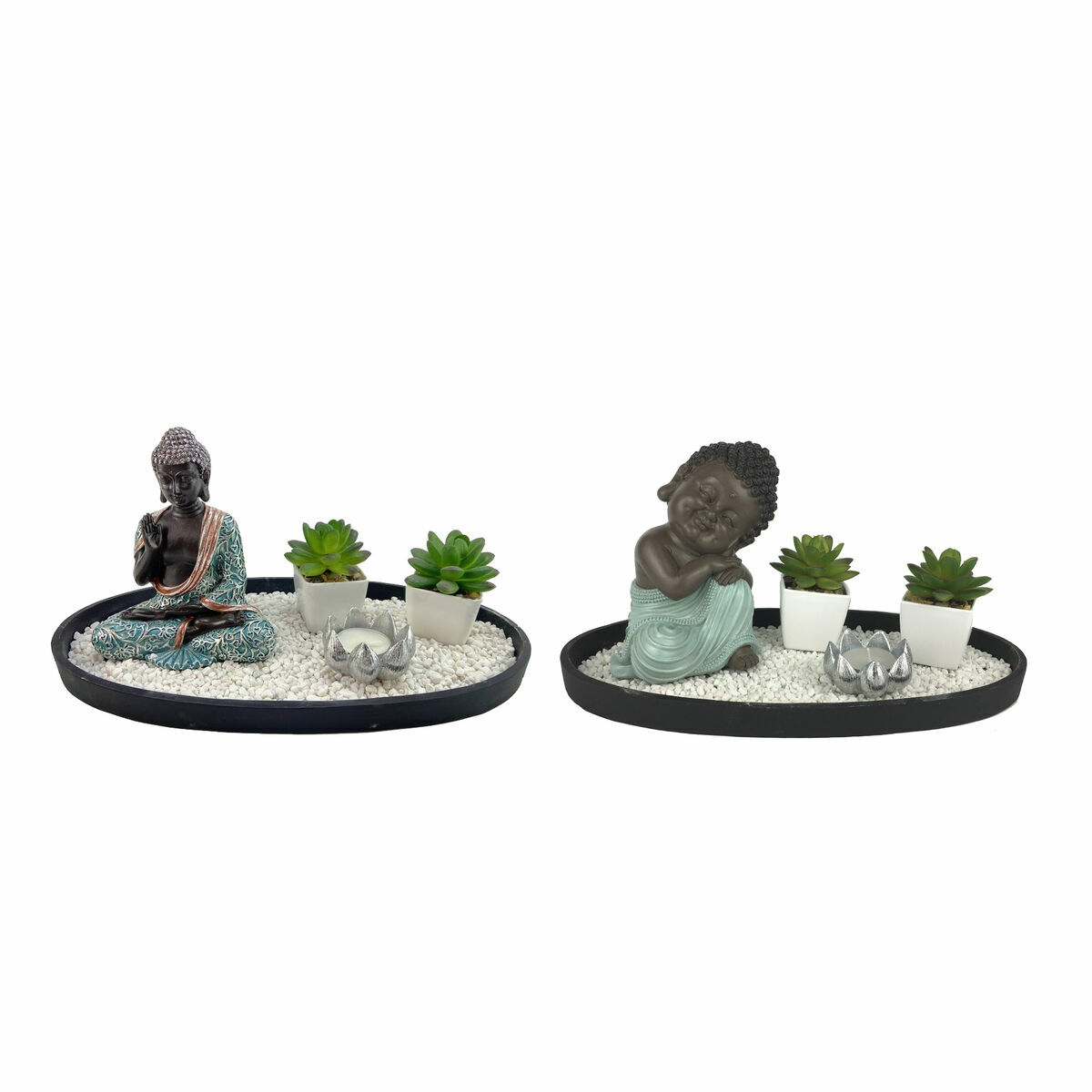 Prydnadsfigur DKD Home Decor 32 x 16,5 x 15,5 cm Orientalisk Trädgård (2 antal) - 2