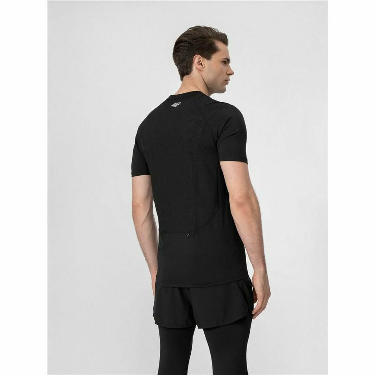 T-shirt med kortärm Herr 4F Run Svart - 5