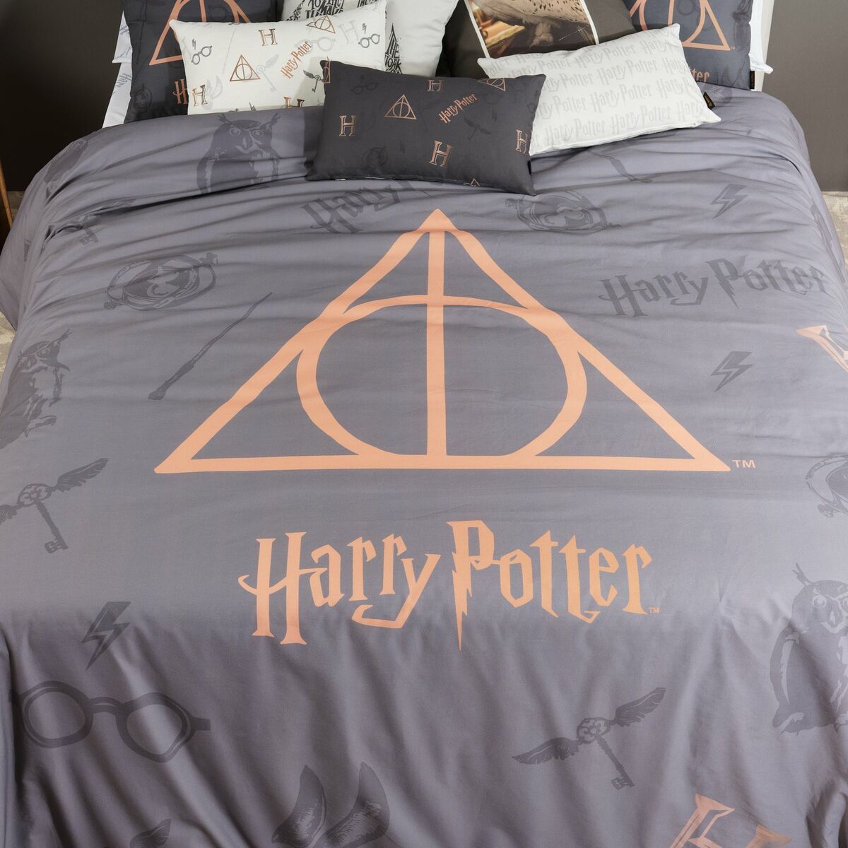 Påslakan Harry Potter Deathly Hallows Multicolour 175 Trådar 155 x 220 cm Säng 90 - 6