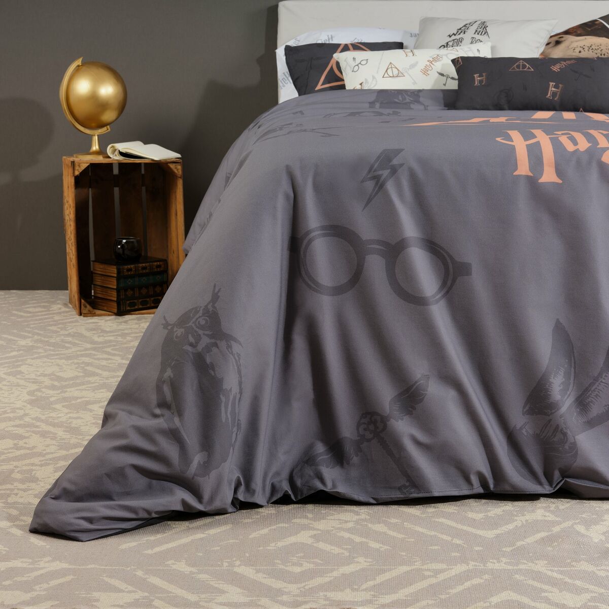 Påslakan Harry Potter Deathly Hallows Multicolour 175 Trådar 155 x 220 cm Säng 90 - 3