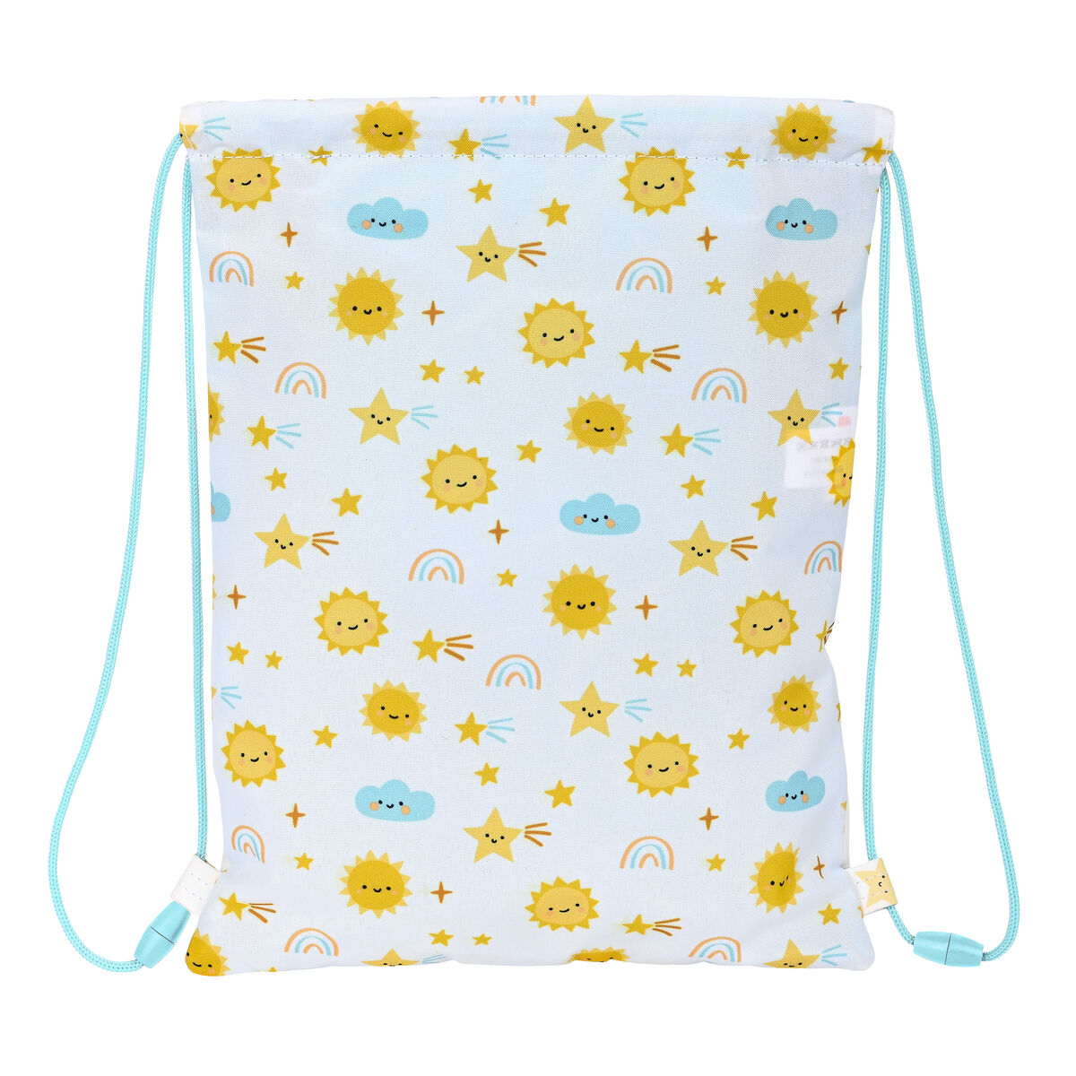 Skopåse med remmar Safta Solete Gul Vit 26 x 34 x 1 cm - 6