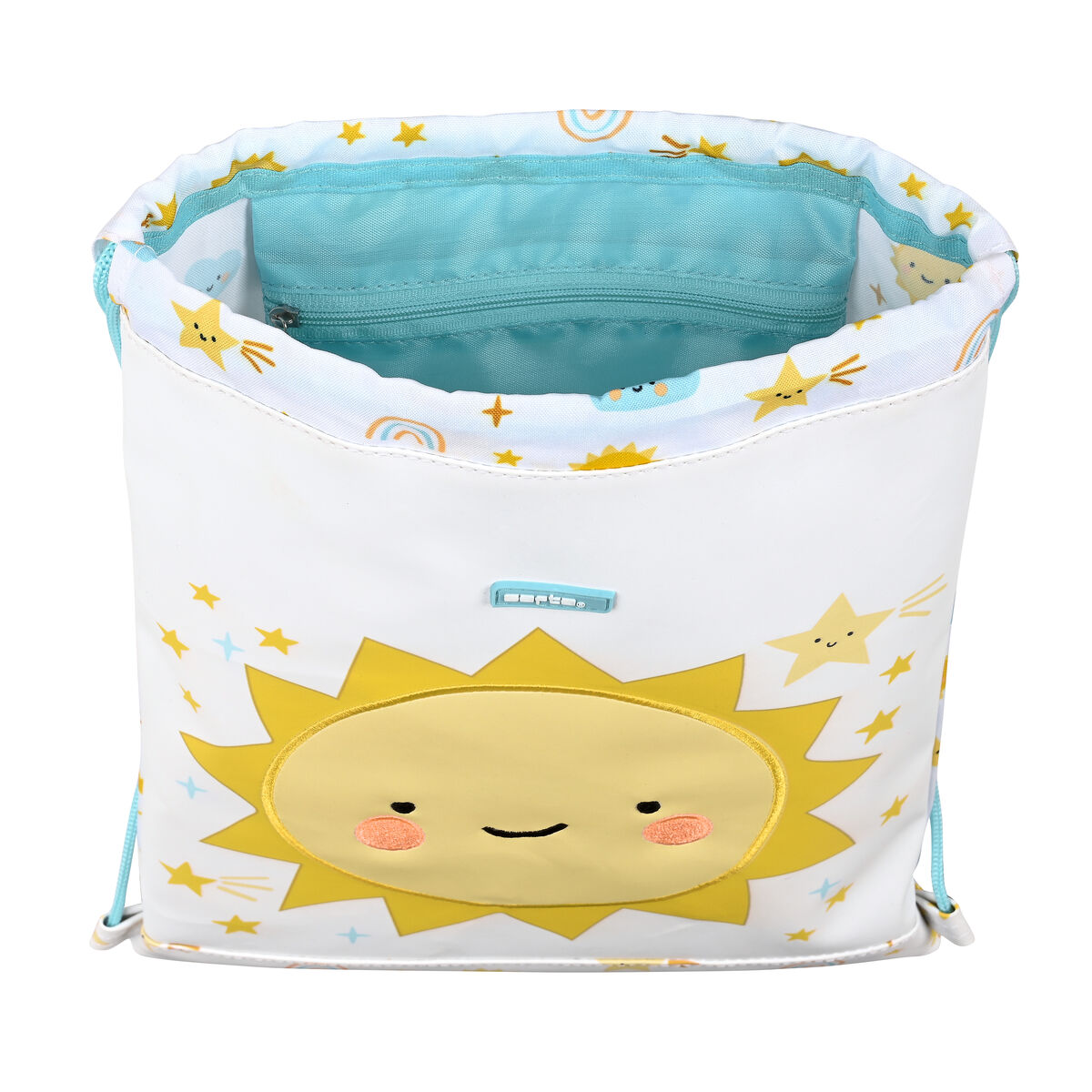 Skopåse med remmar Safta Solete Gul Vit 26 x 34 x 1 cm - 7