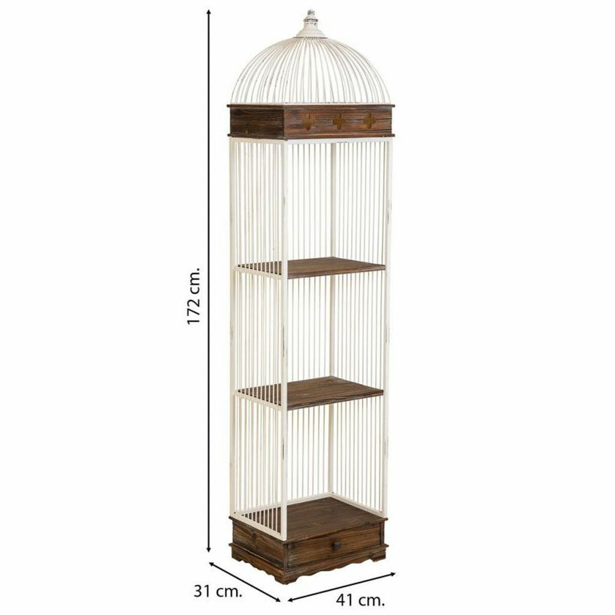Bokhylla Alexandra House Living Vit Metall Trä MDF 31 x 172 x 41 cm - 4