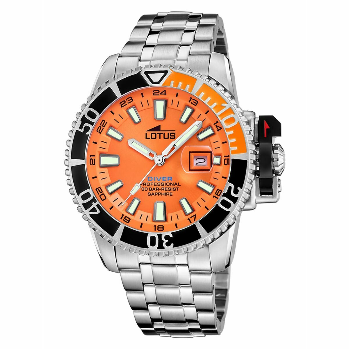 Herrklocka Lotus LOTUS Orange Silvrig