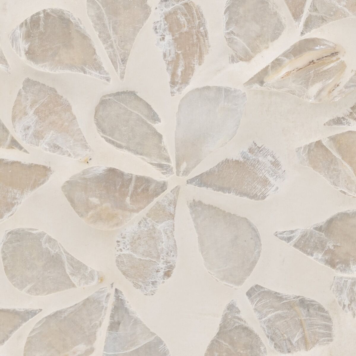 Ljusstakar Beige Pärlemor Trä MDF 10,5 x 10,5 x 21 cm - 3