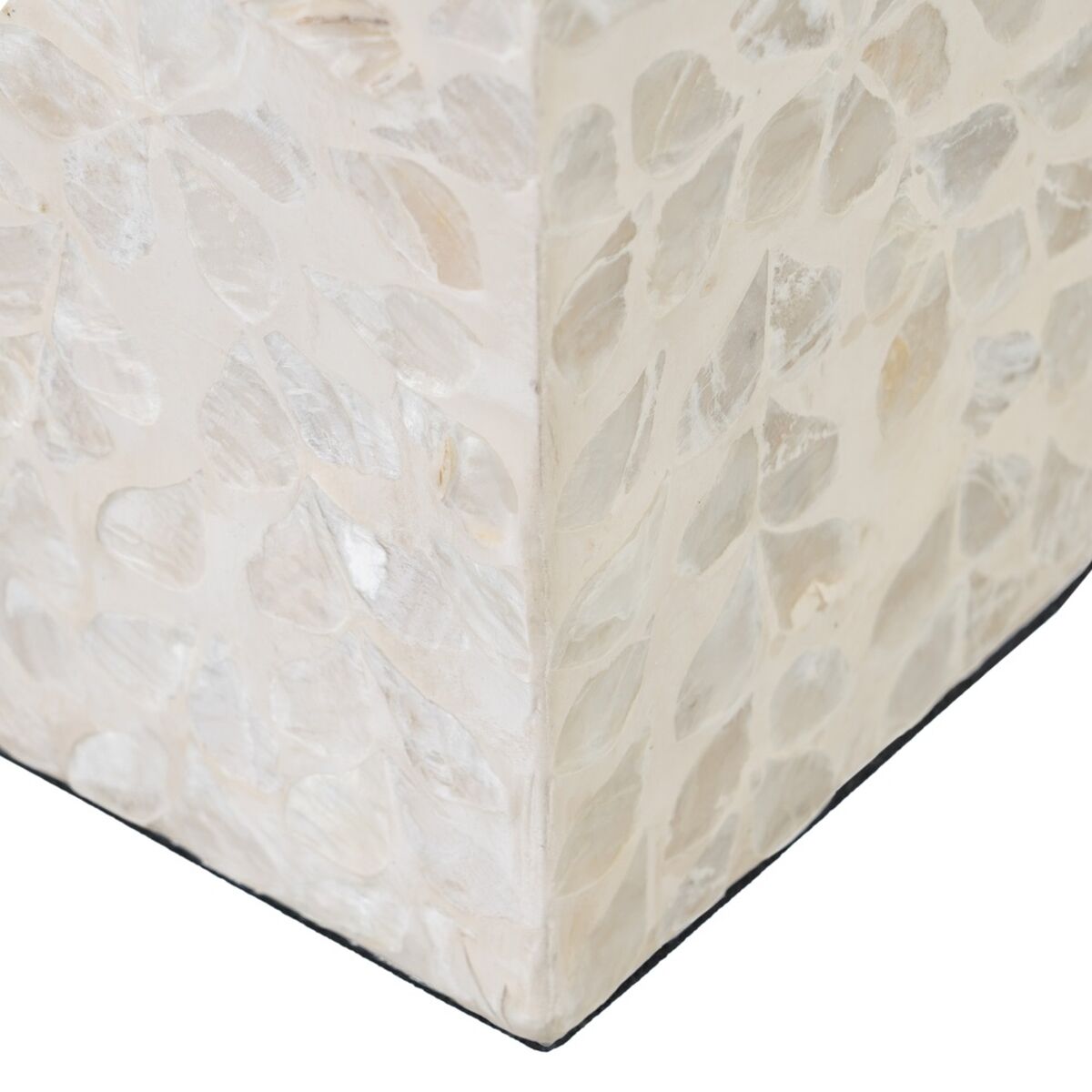 Ljusstakar Beige Pärlemor Trä MDF 10,5 x 10,5 x 21 cm - 4