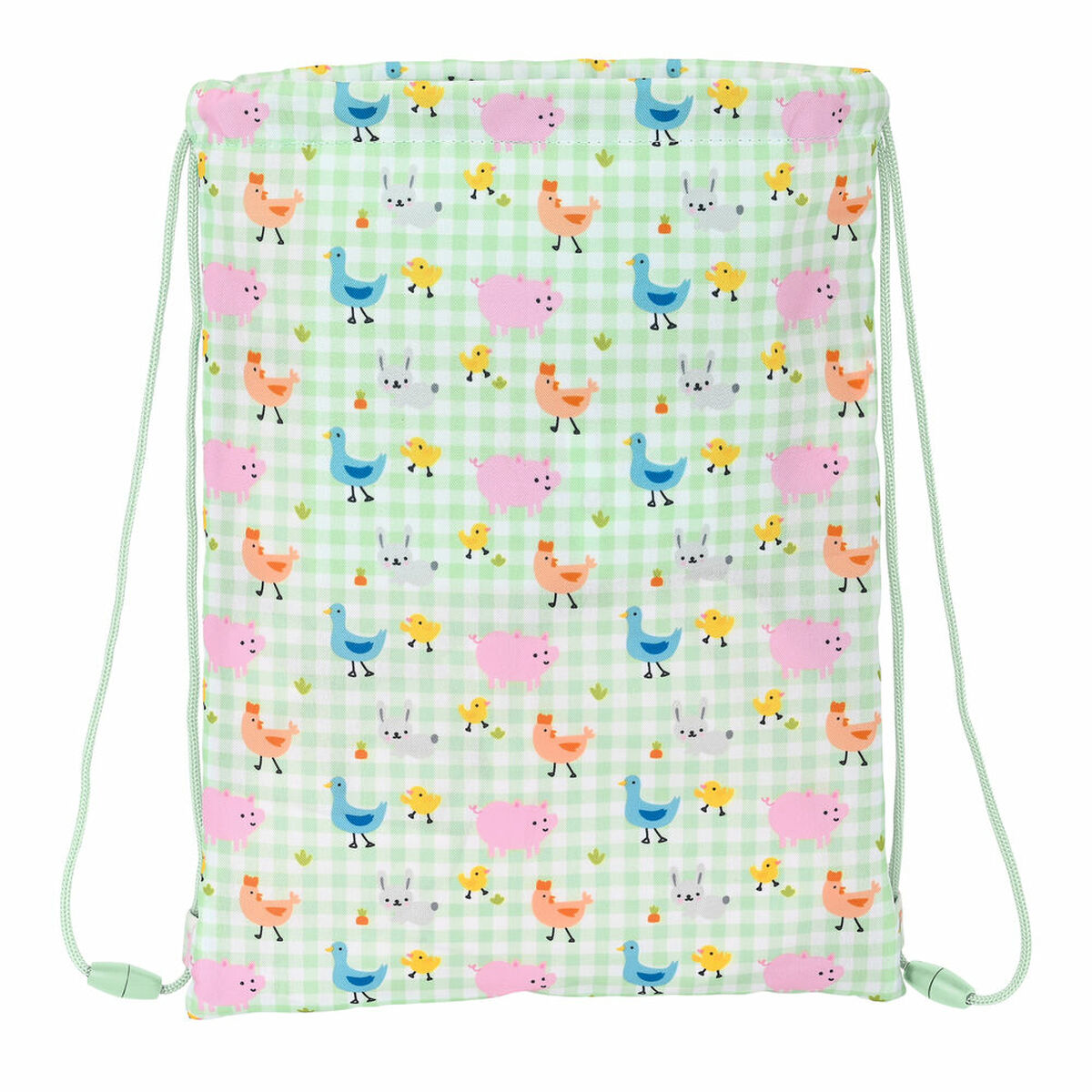 Skopåse med remmar Safta Granja Vit Grön 26 x 34 x 1 cm - 8