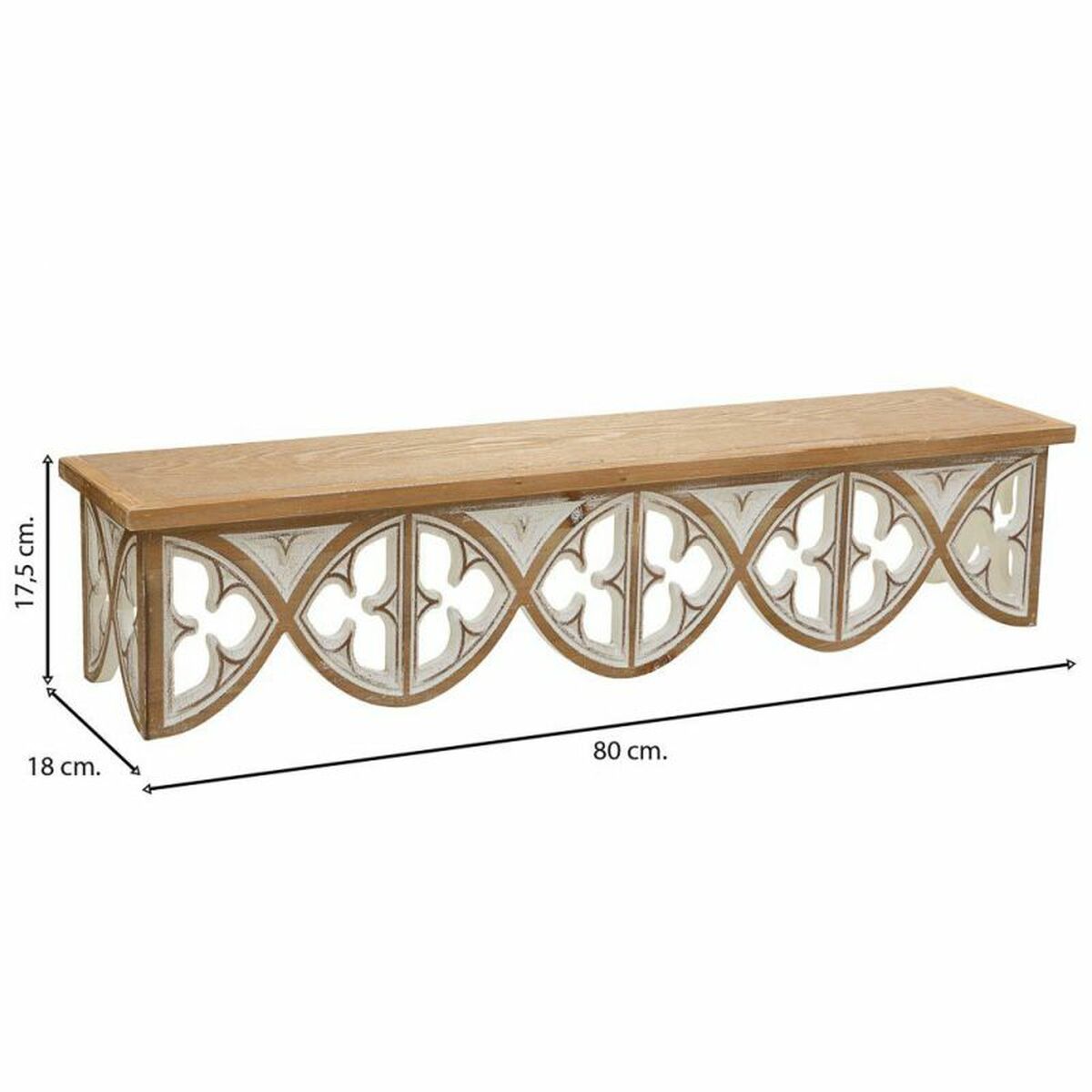 Hyllor Alexandra House Living Brun Granträ Trä MDF 18 x 17 x 80 cm - 3