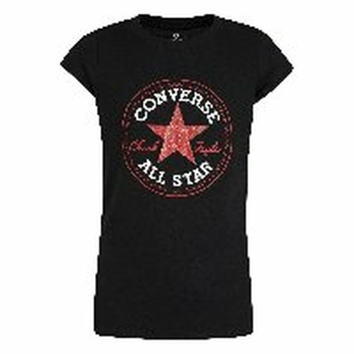 Barn T-shirt med kortärm Converse Svart - 2