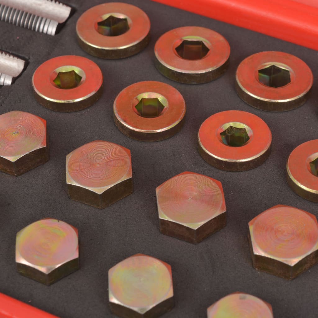 vidaXL Reparationssats för oljeplugg 64 delar set M13 M15 M17 M20 - 3