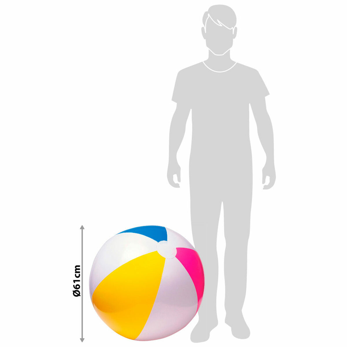 Strandboll Intex Ø 61 cm PVC (36 antal) - 4