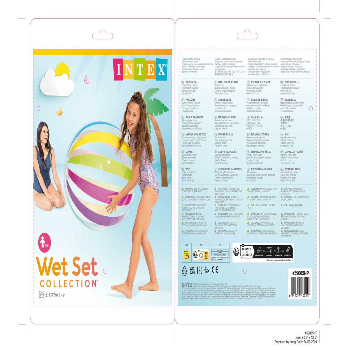 Strandboll Intex Jumbo Ø 107 cm PVC (24 antal) - 11