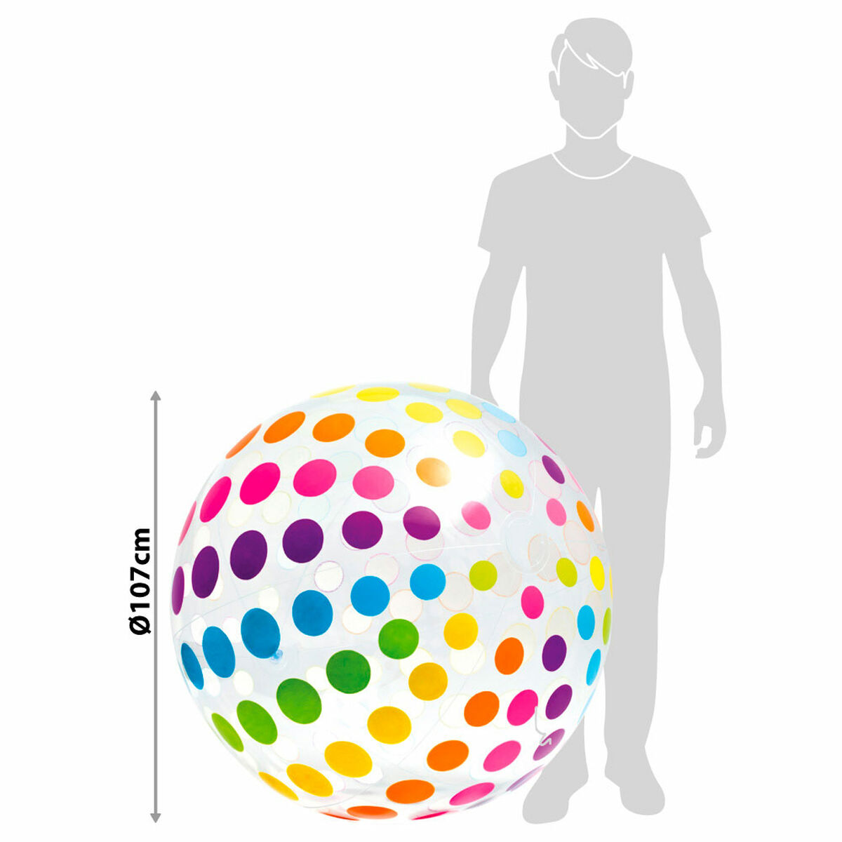 Strandboll Intex Jumbo Ø 107 cm PVC (24 antal) - 10