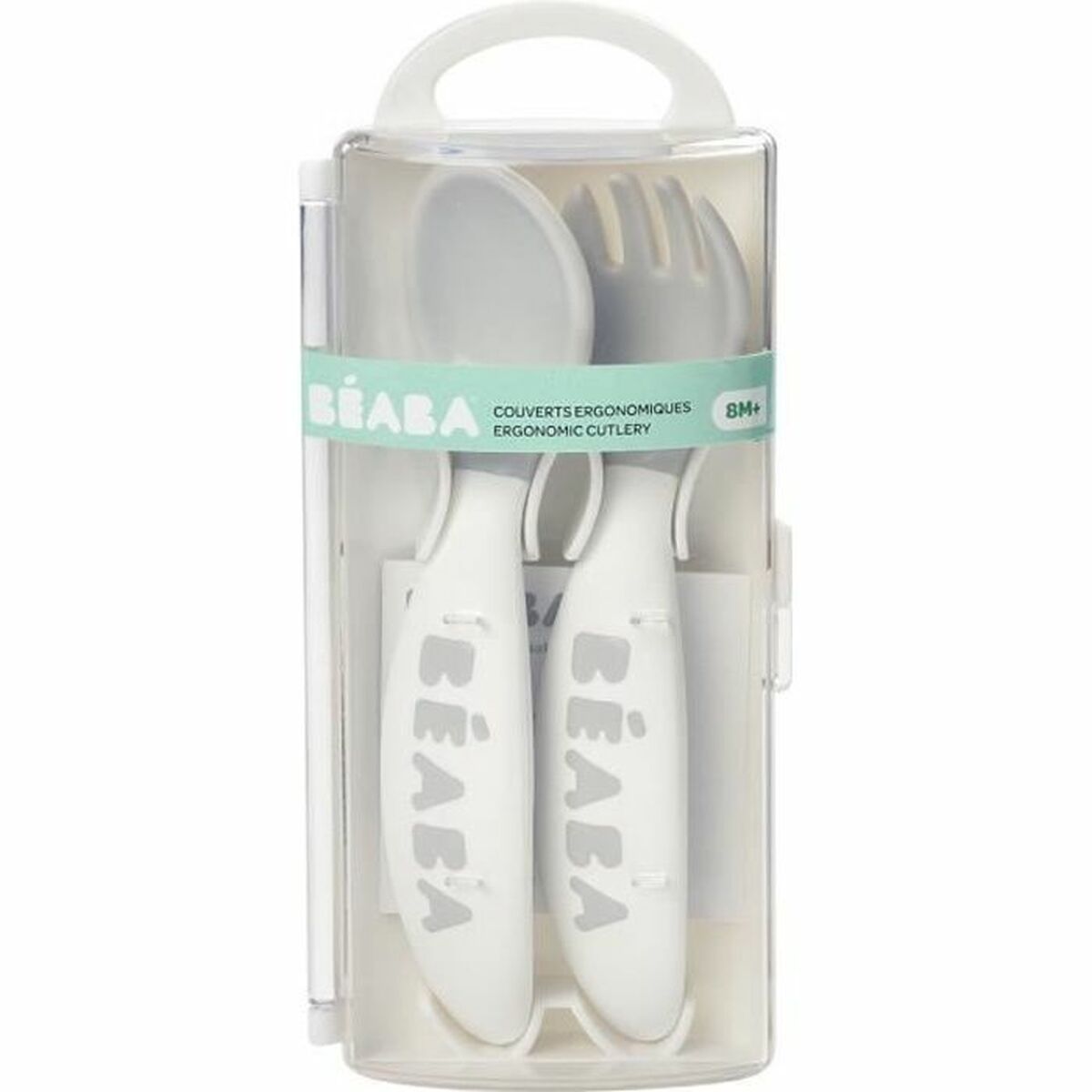 Bestick Béaba Grå Plast (2 antal)