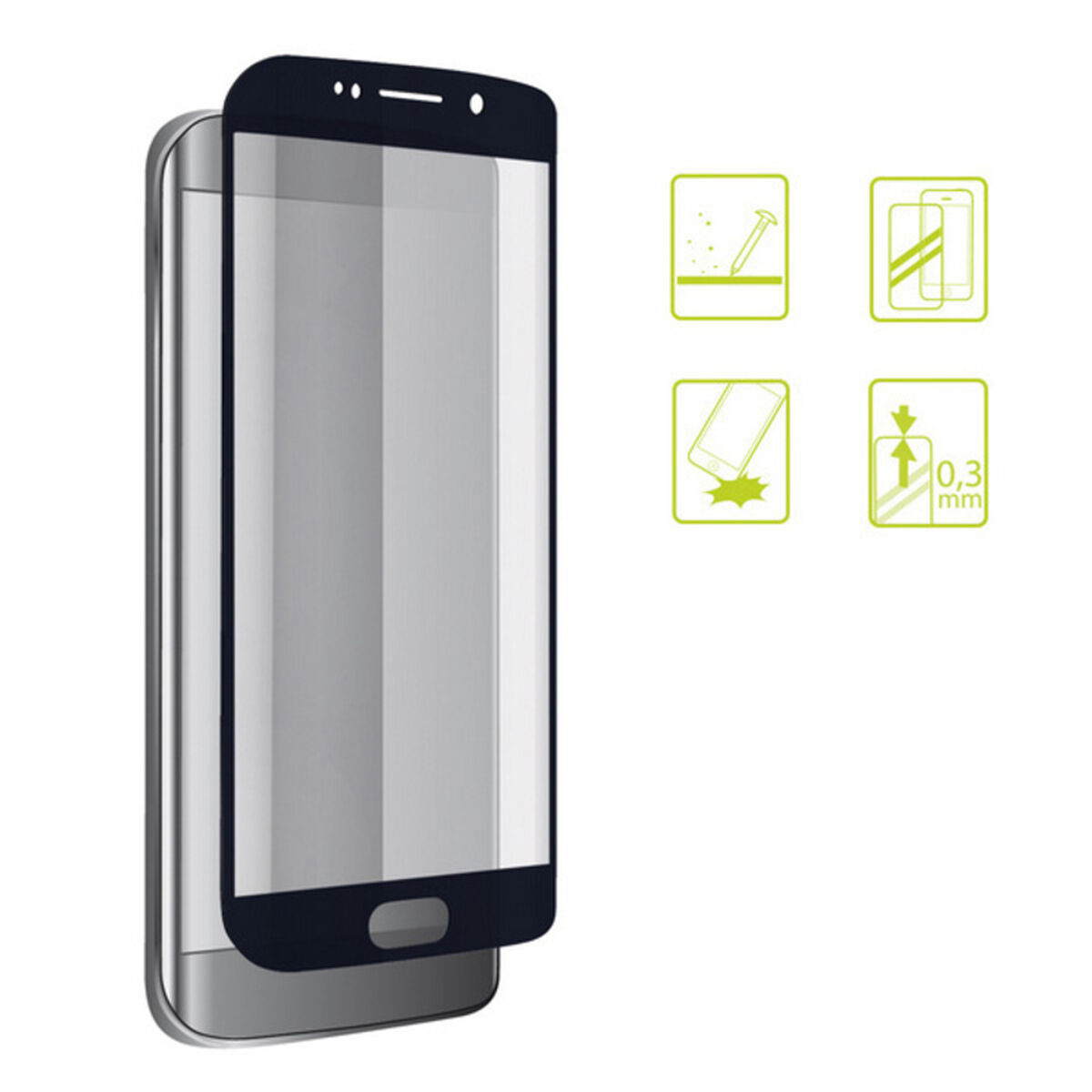 Skärmskydd i Härdat Glas för Mobiltelefon Iphone 7-8 Extreme 2.5D Svart - 3
