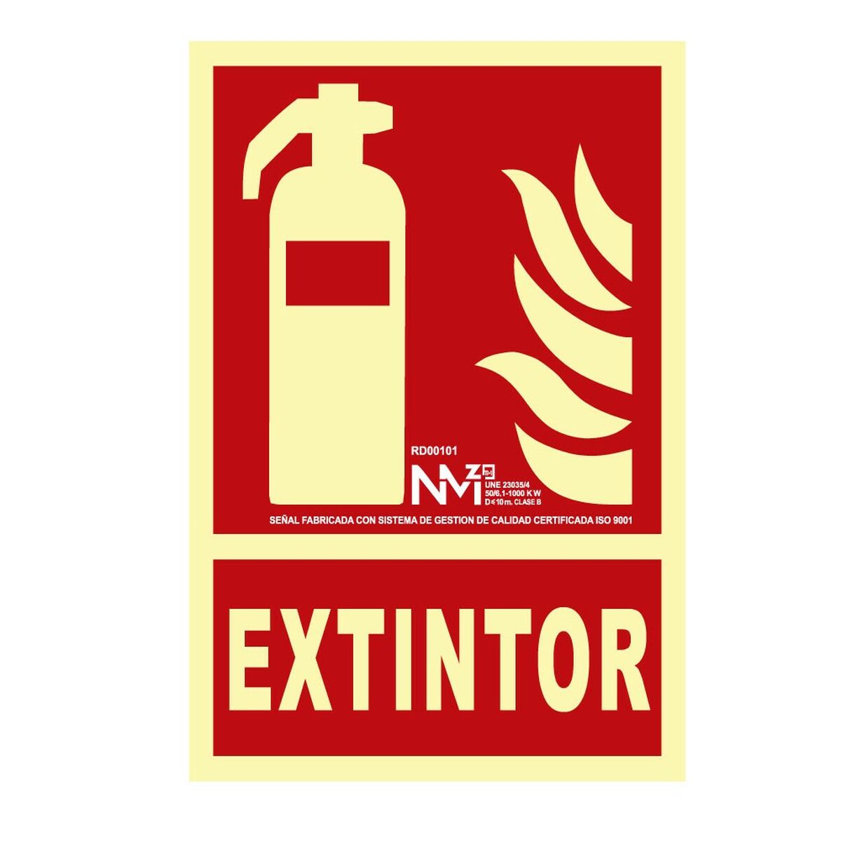 Skylt Normaluz Extintor PVC - 2