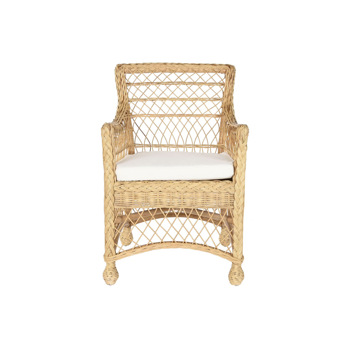 Fåtölj DKD Home Decor Vit Naturell 56 x 63 x 86 cm - 5