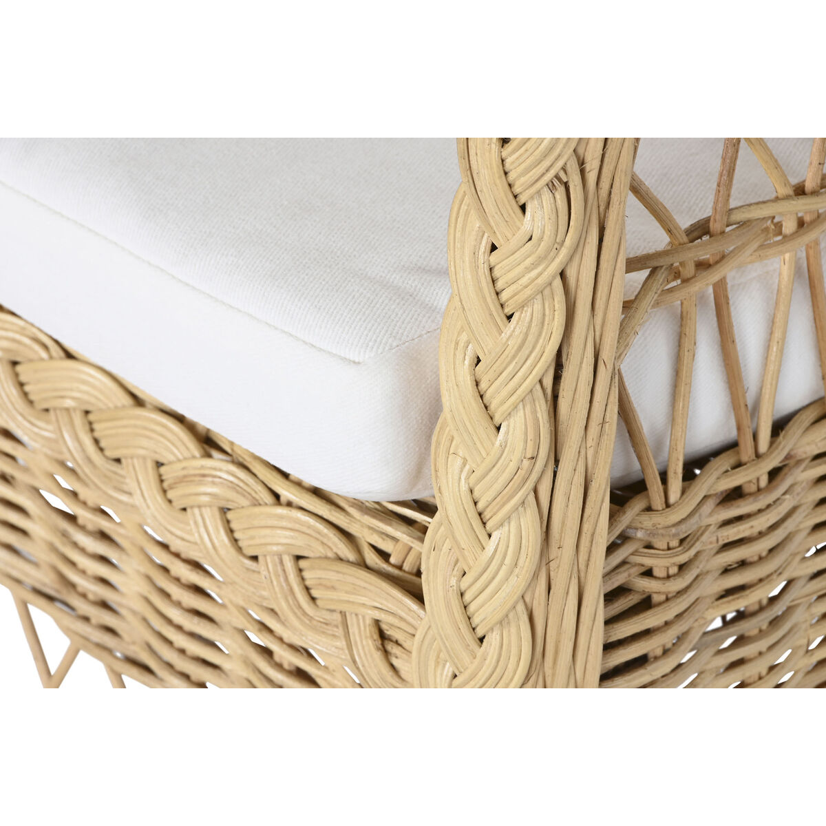 Fåtölj DKD Home Decor Vit Naturell 56 x 63 x 86 cm - 6