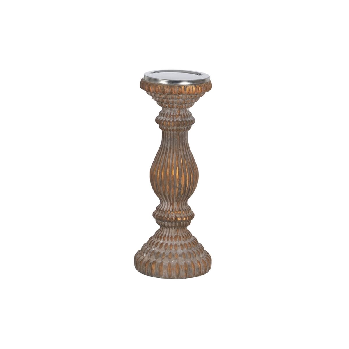 Ljusstakar Koppar Glas 12 x 12 x 30 cm