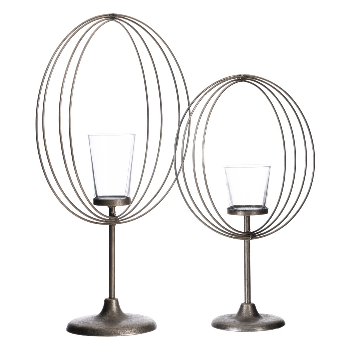 Ljusstakar 32,5 x 14,3 x 49,5 cm Glas Metall Silver - 5