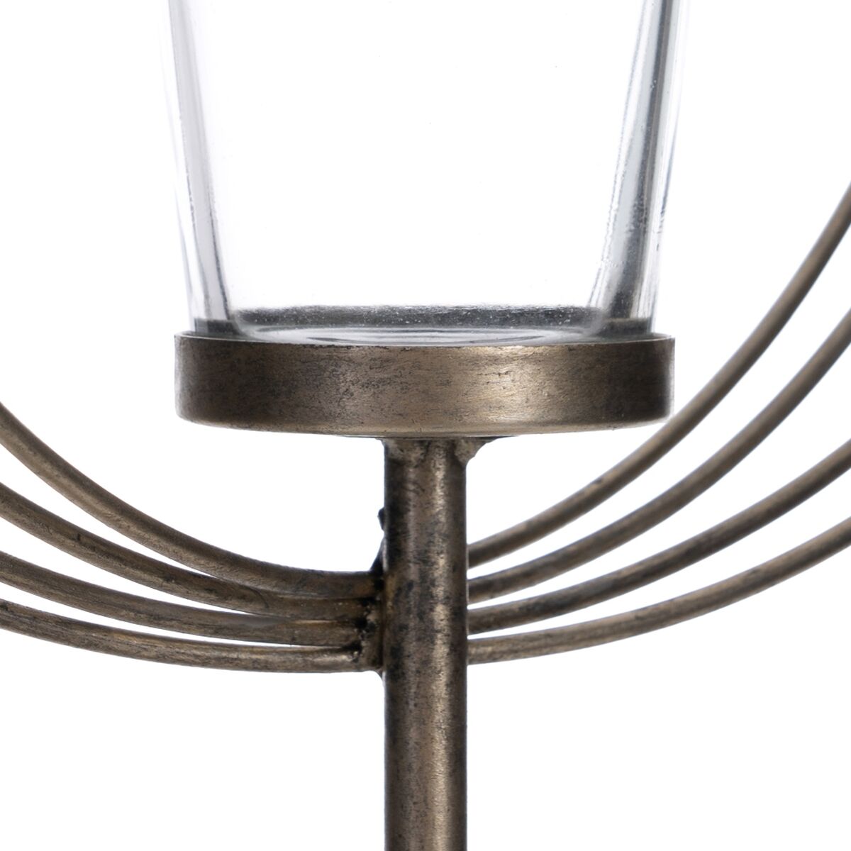 Ljusstakar 32,5 x 14,3 x 49,5 cm Glas Metall Silver - 3