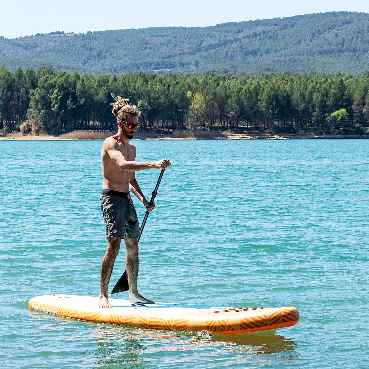 2-i-1 uppblåsbar paddel surfbräda med säte och tillbehör Siros InnovaGoods 10'5" 320 cm - 19