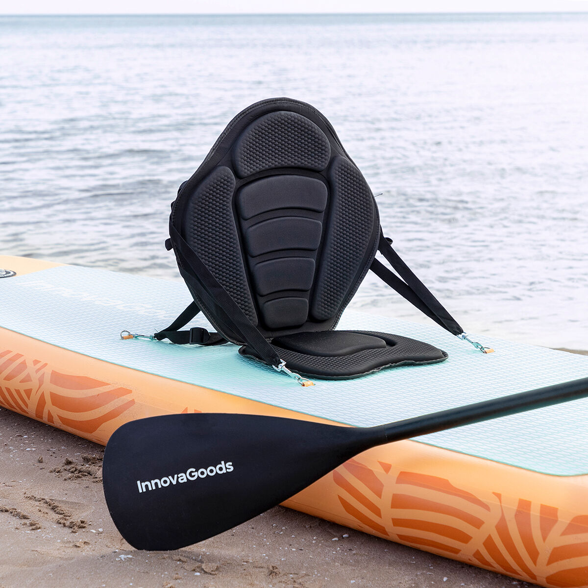 2-i-1 uppblåsbar paddel surfbräda med säte och tillbehör Siros InnovaGoods 10'5" 320 cm - 27