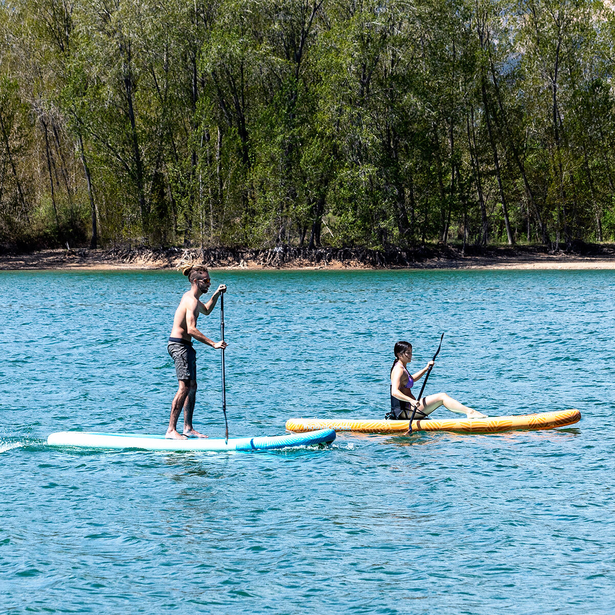 2-i-1 uppblåsbar paddel surfbräda med säte och tillbehör Siros InnovaGoods 10'5" 320 cm - 16