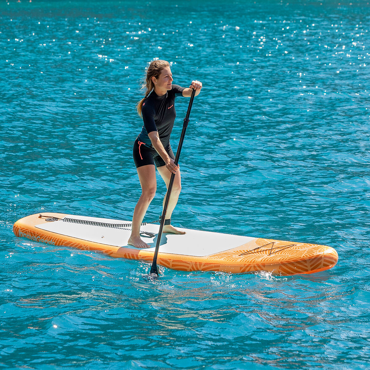 2-i-1 uppblåsbar paddel surfbräda med säte och tillbehör Siros InnovaGoods 10'5" 320 cm - 21