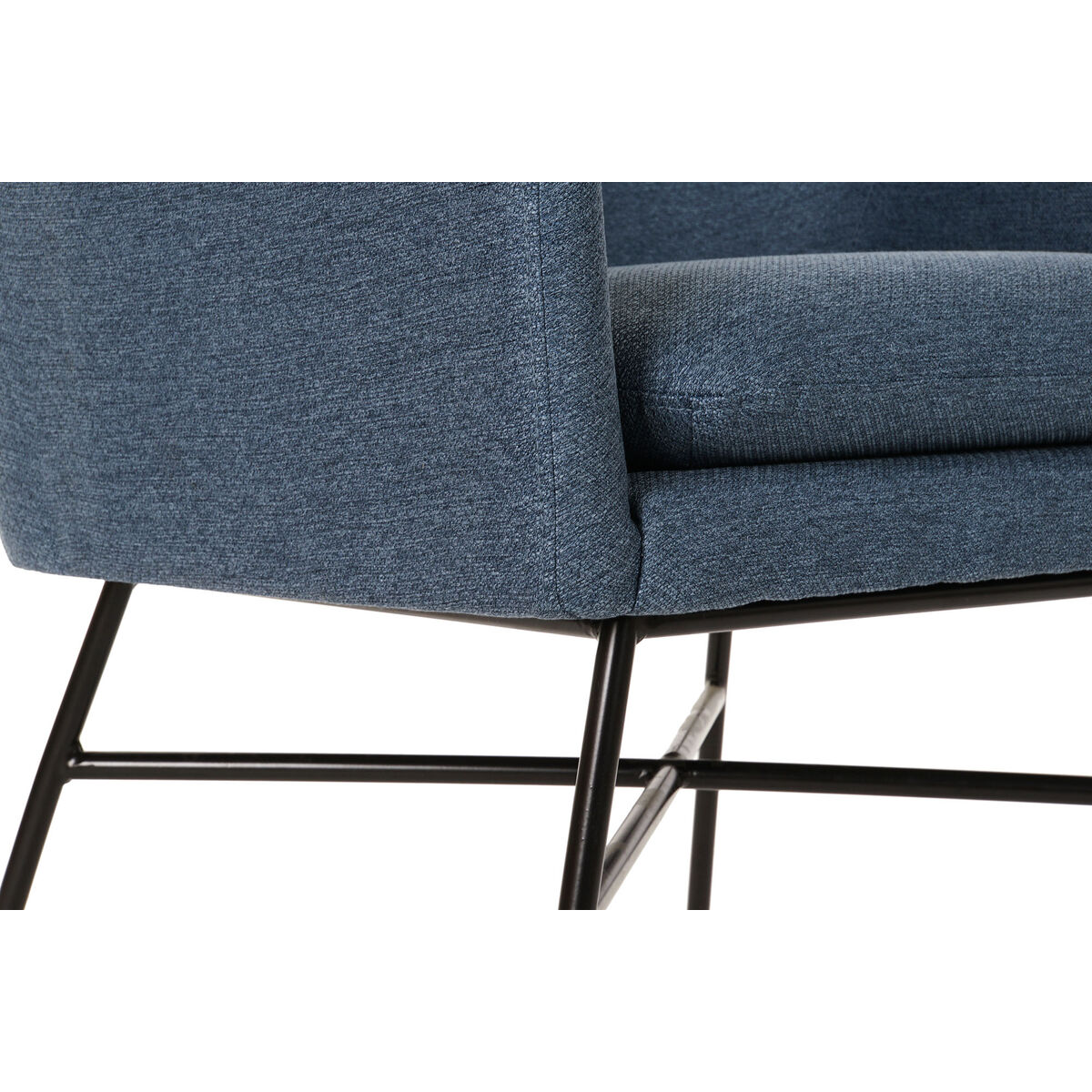 Fåtölj DKD Home Decor Blå Svart Metall 66 x 62 x 75 cm - 5