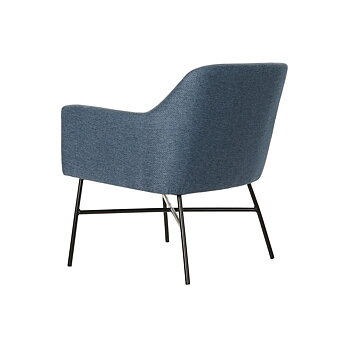 Fåtölj DKD Home Decor Blå Svart Metall 66 x 62 x 75 cm