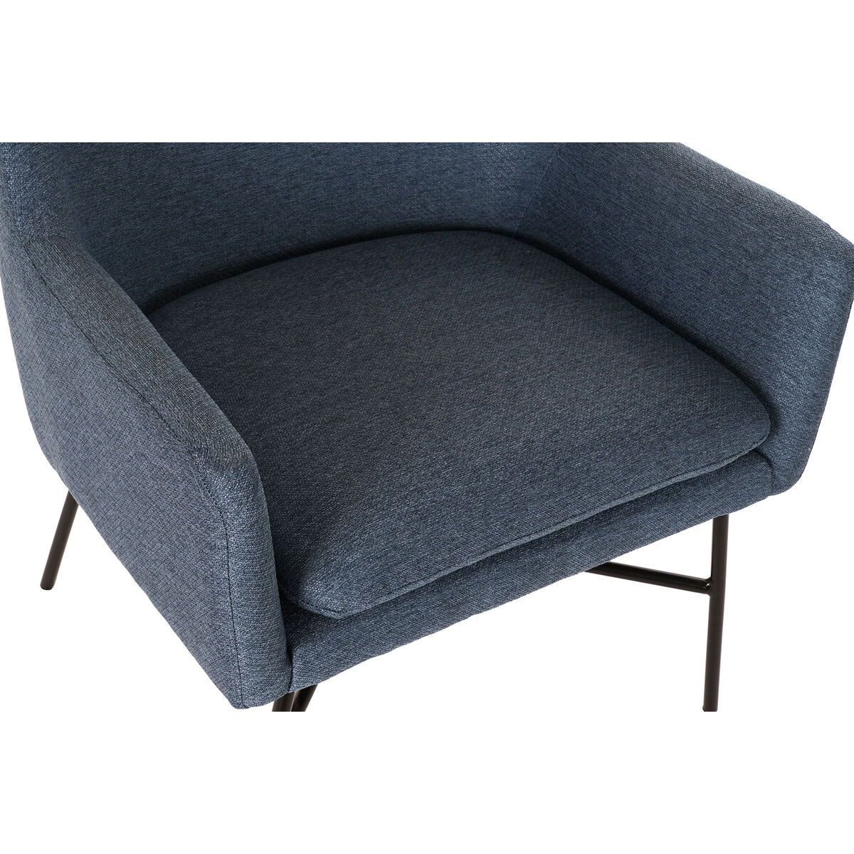 Fåtölj DKD Home Decor Blå Svart Metall 66 x 62 x 75 cm - 7