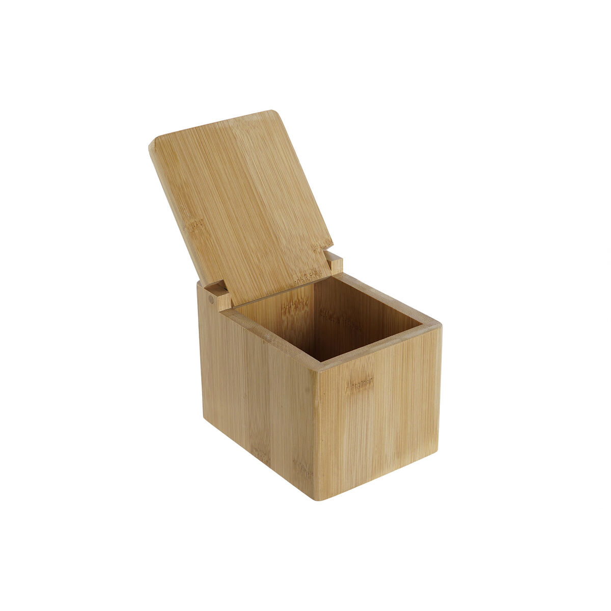 Saltkar med lock DKD Home Decor Naturell Bambu 10 x 13 x 10 cm - 3
