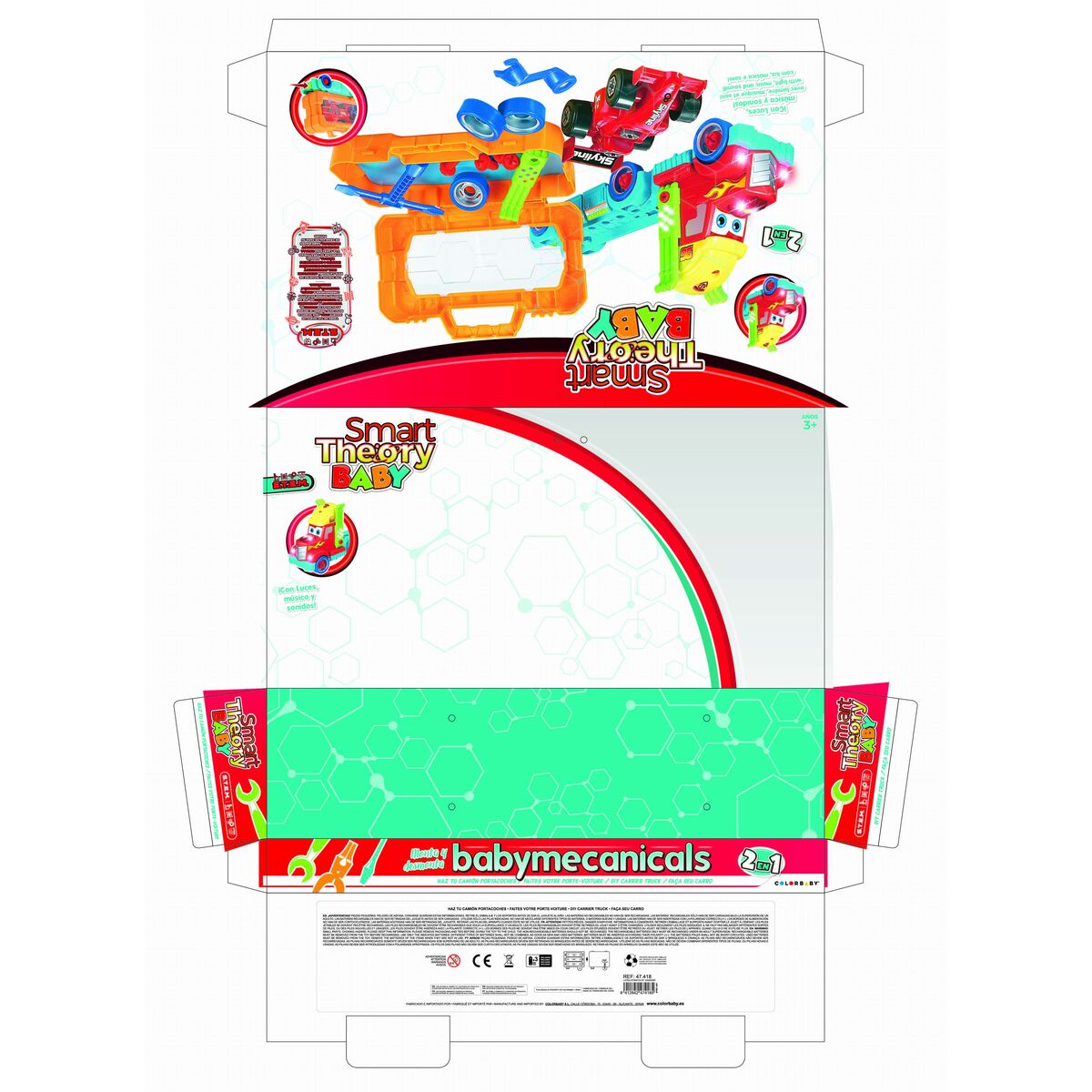 Fordonsbil Colorbaby 43 x 23,5 x 10,5 cm (2 antal) - 4