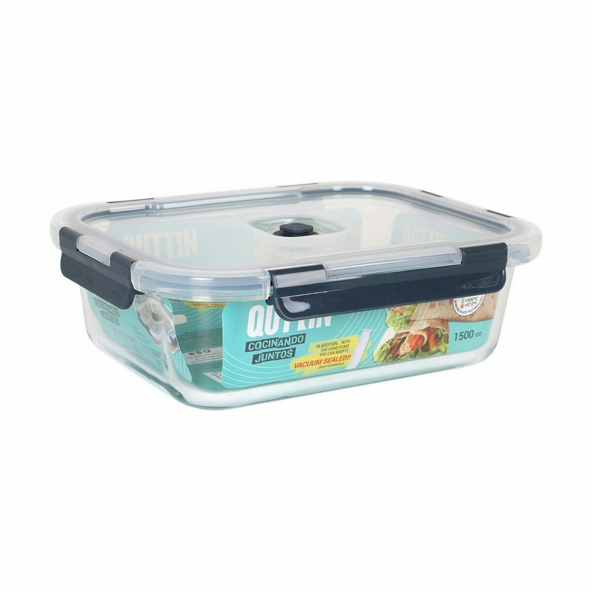 Hermetisk matlåda Quttin   Rektangulär 1,5 L 23 x 17,8 x 7,6 cm (6 antal) - 2