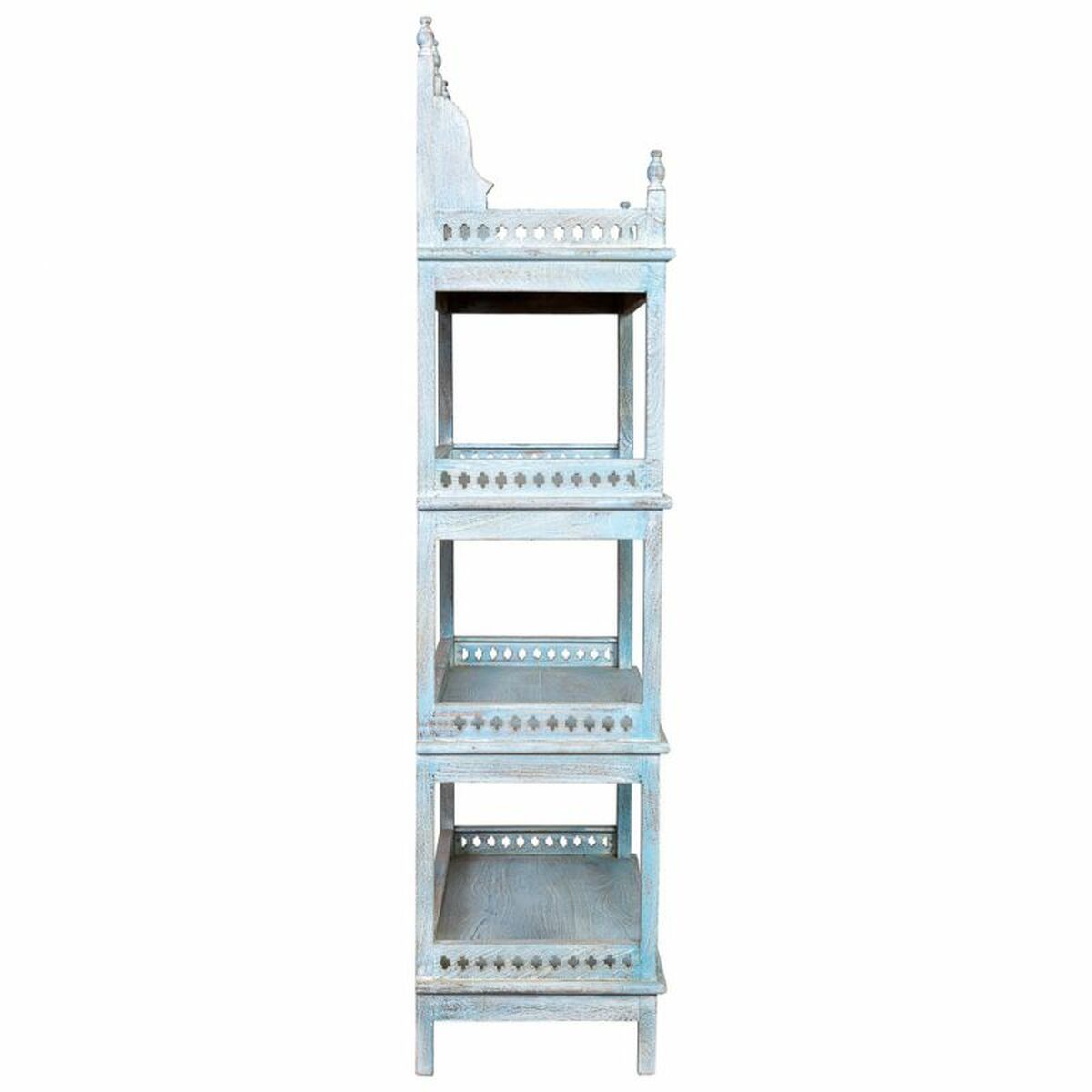 Bokhylla Alexandra House Living Blå Mangoträ 40 x 166 x 90 cm - 6