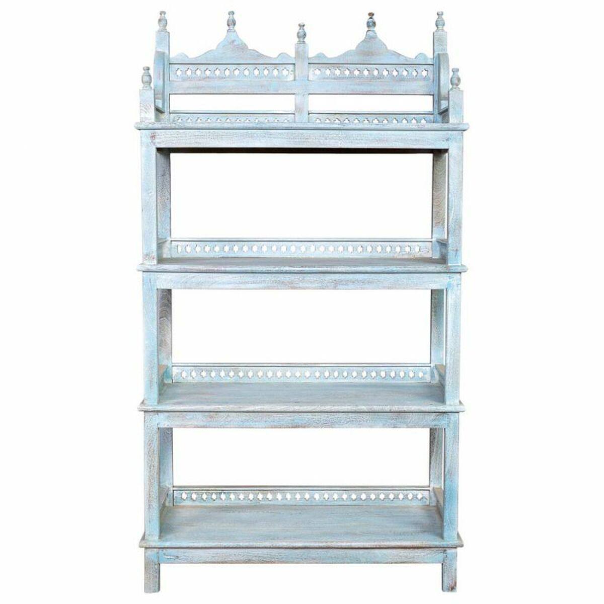 Bokhylla Alexandra House Living Blå Mangoträ 40 x 166 x 90 cm - 3