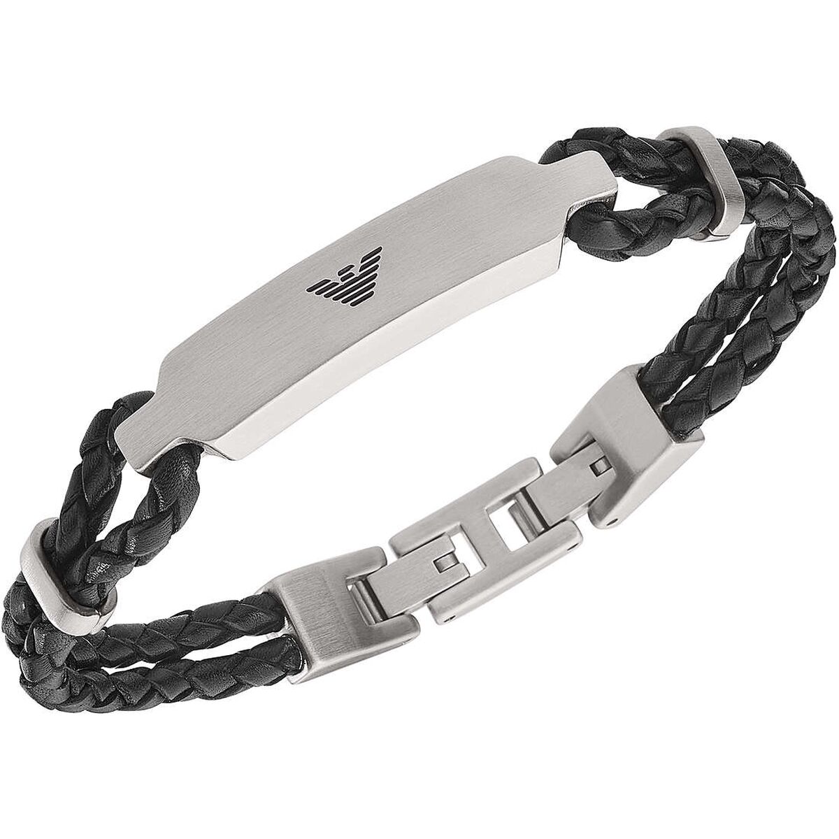 Herrarmband Emporio Armani ESSENTIAL Rostfritt stål Svart