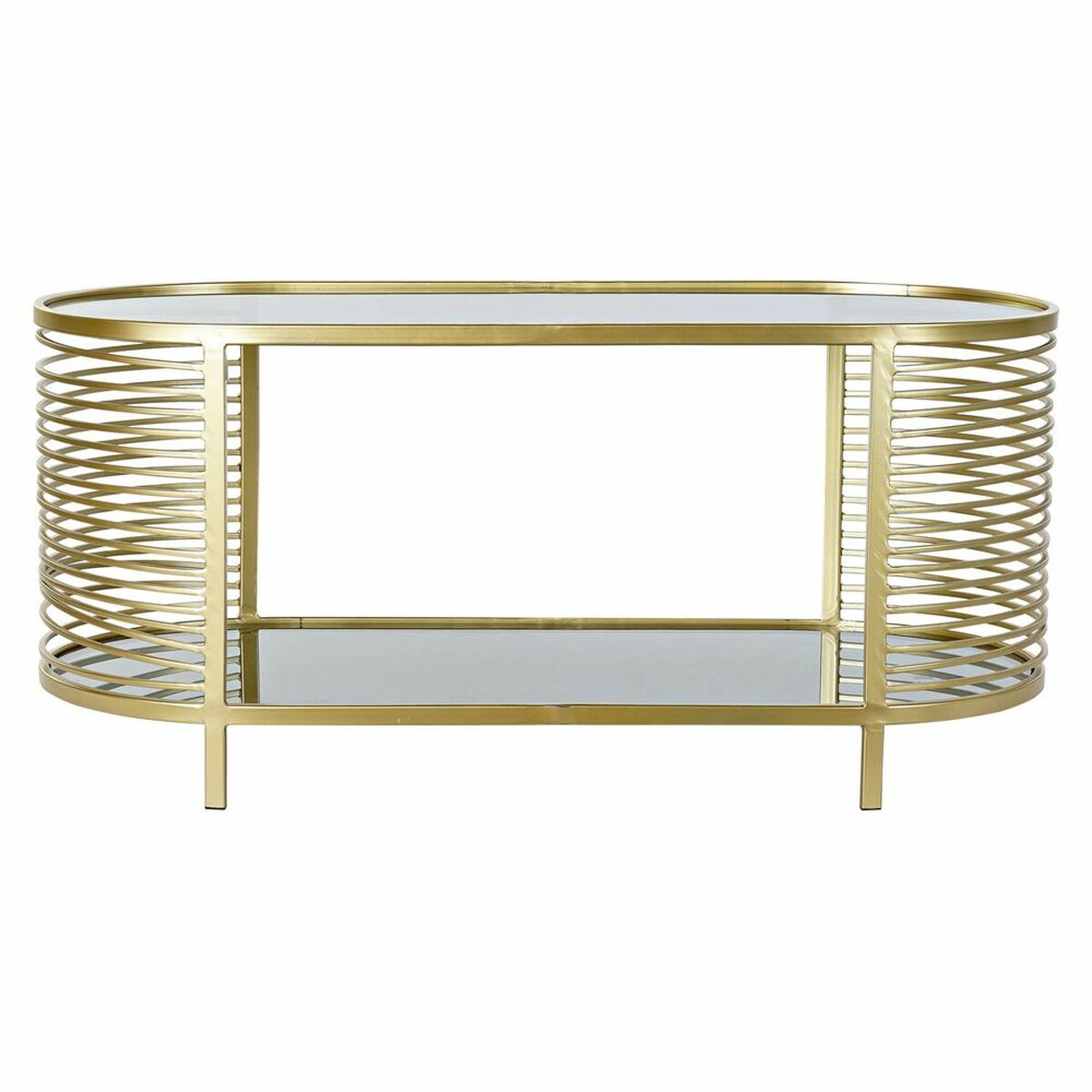 Soffbord DKD Home Decor Metall Glas 101,5 x 46 x 46 cm - 6