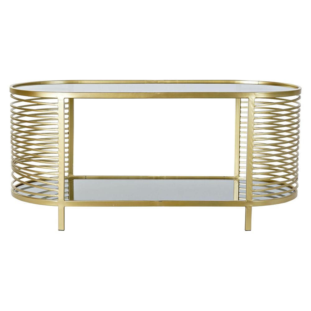Soffbord DKD Home Decor Metall Glas 101,5 x 46 x 46 cm - 2