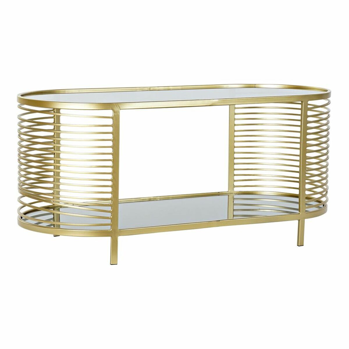 Soffbord DKD Home Decor Metall Glas 101,5 x 46 x 46 cm - 5