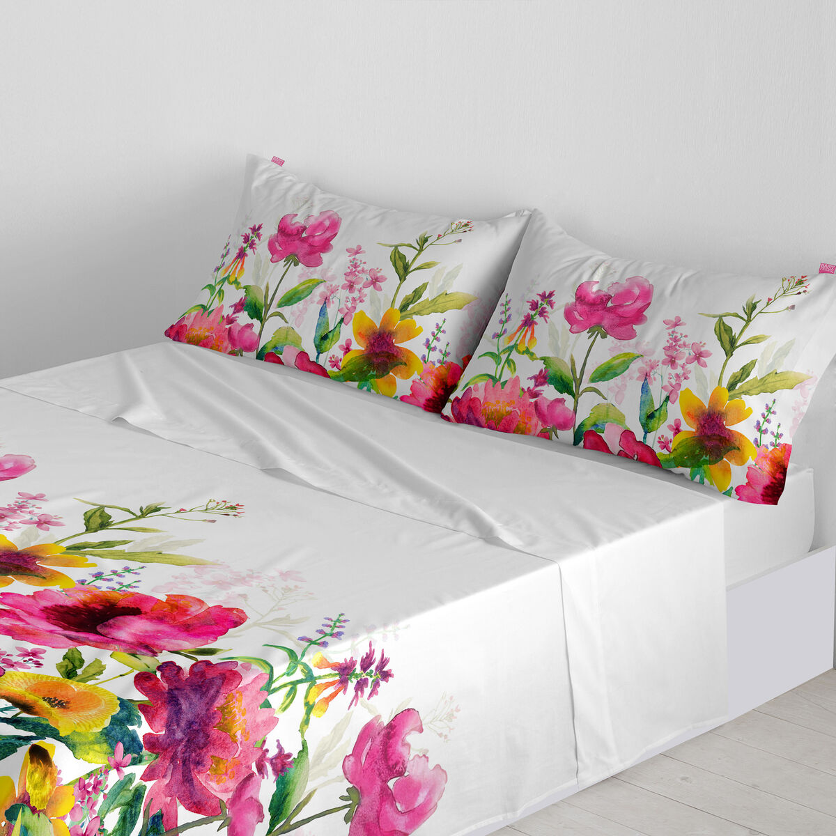 Överlakan HappyFriday Cassia Multicolour Säng 80/90 - 7