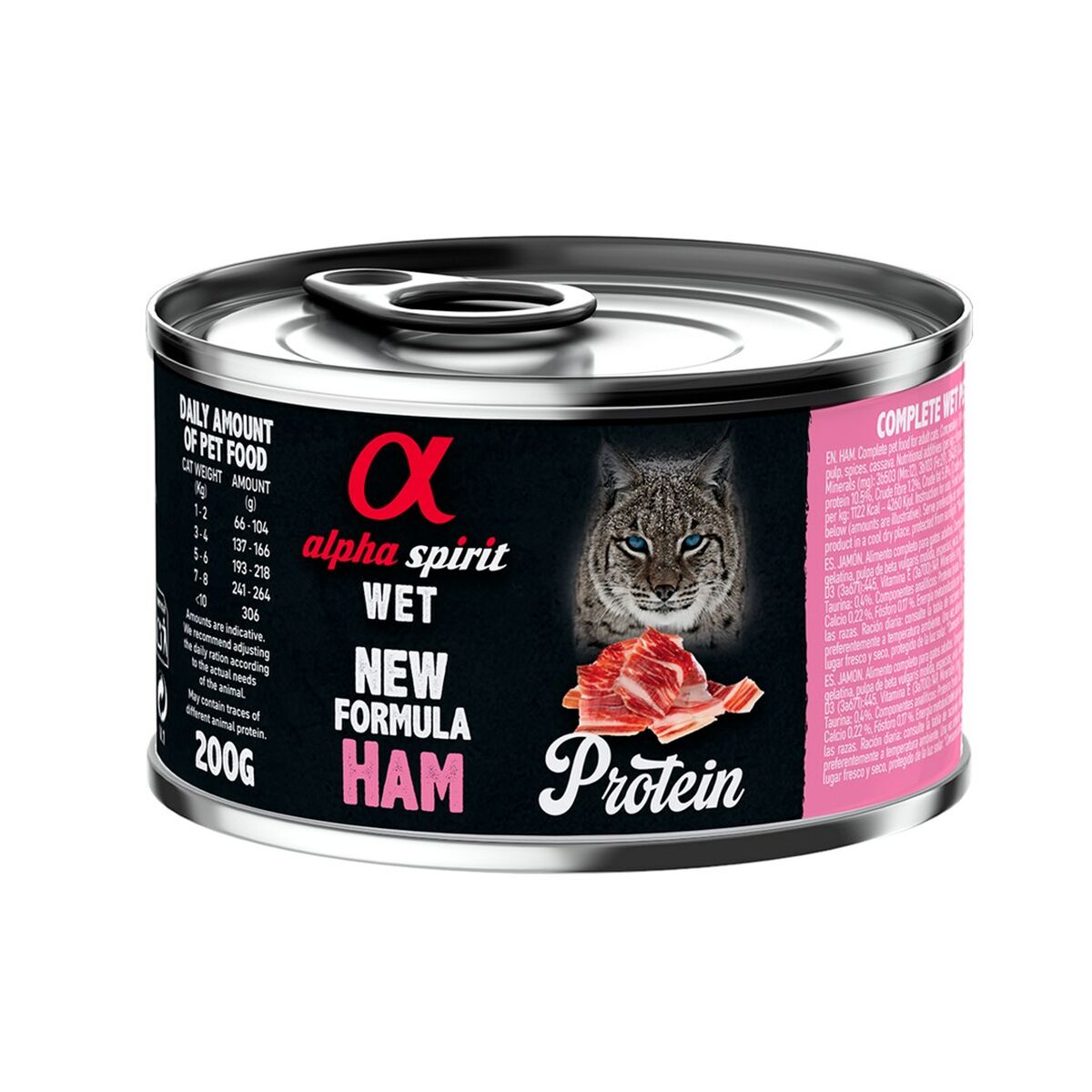Kattmat Alpha Spirit ALPHA SPIRIT Protein Ham Gris 200 g