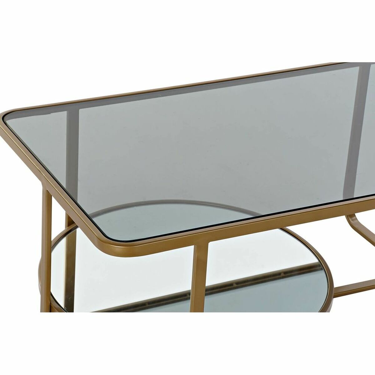 Soffbord DKD Home Decor Metall Glas 90 x 50 x 35 cm - 12