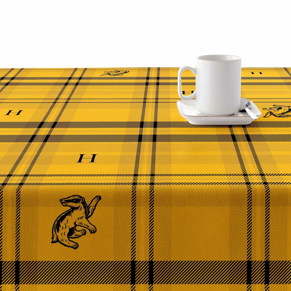 Fläckresistent bordsduk i harts Harry Potter Hufflepuff Multicolour 100 x 150 cm - 2